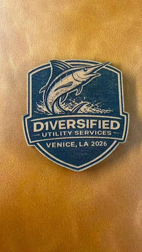 Custom Laser Engraved Leatherette Hat Patch