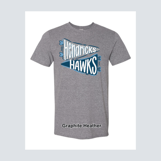 Hendricks Middle School Hawk Pennant Logo