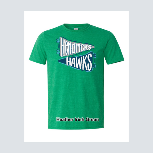 Hendricks Middle School Hawk Pennant Logo