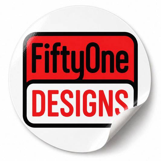 Custom Circle Stickers, FiftyOne Designs custom sticker