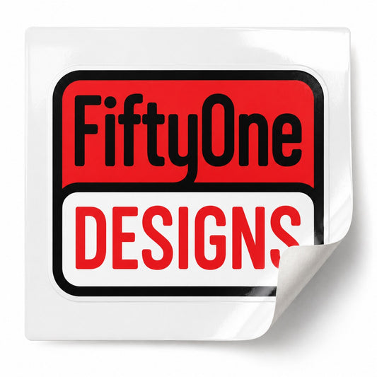 Custom Kiss-Cut Stickers, FiftyOne Designs custom sticker